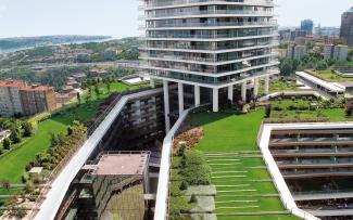 Roof garden in the city